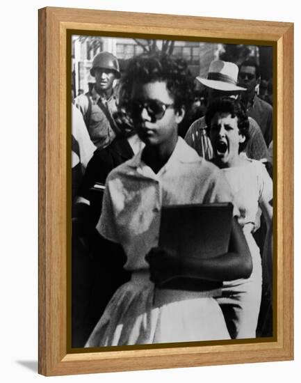 Elizabeth Eckford Is Harassed as She Enters Little Rock Central High, Sept 6, 1957-null-Framed Stretched Canvas