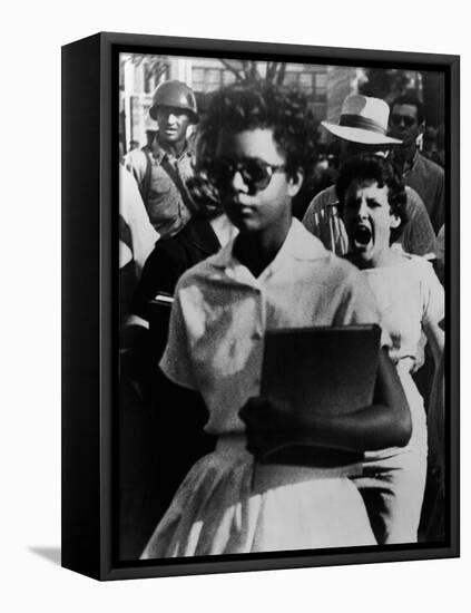 Elizabeth Eckford Is Harassed as She Enters Little Rock Central High, Sept 6, 1957-null-Framed Stretched Canvas