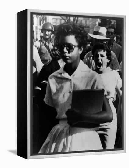 Elizabeth Eckford Is Harassed as She Enters Little Rock Central High, Sept 6, 1957-null-Framed Stretched Canvas
