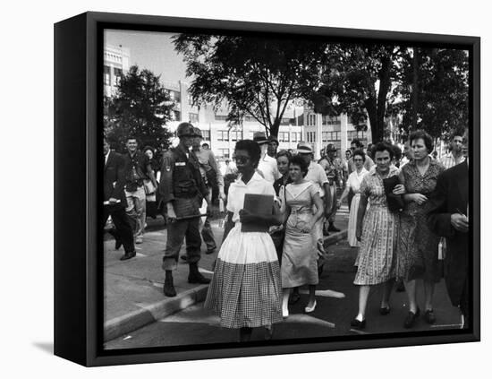 Elizabeth Eckford with Snarling Parents After turning Away From Entering Central High School-Francis Miller-Framed Premier Image Canvas