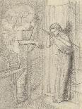 Lady Affixing Pennant to a Knight's Spear-Elizabeth Eleanor Siddal-Giclee Print