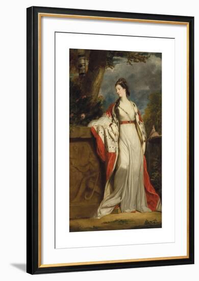 Elizabeth Gunning, Duchess of Hamilton and Argyll-Sir Joshua Reynolds-Framed Premium Giclee Print