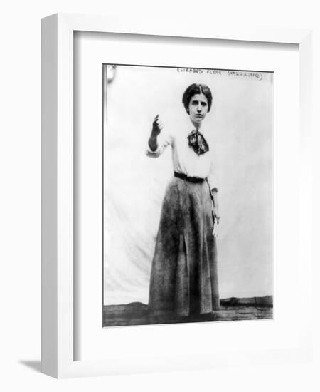 Elizabeth Gurley Flynn, Labor Organizer and Wobbly, 1910s-null-Framed Art Print