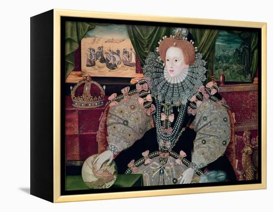 Elizabeth I, Armada Portrait, circa 1588-George Gower-Framed Premier Image Canvas