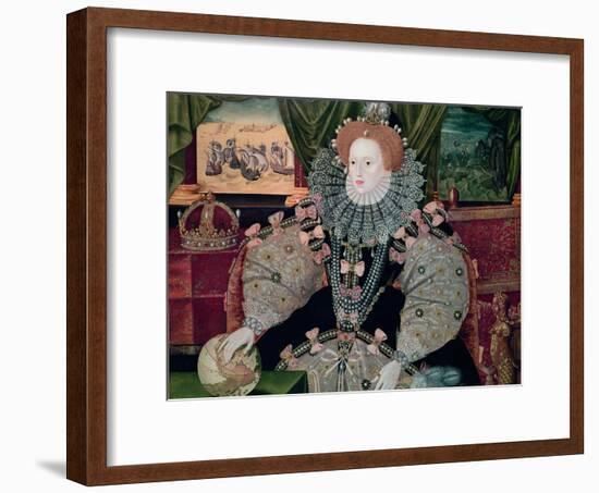 Elizabeth I, Armada Portrait, circa 1588-George Gower-Framed Giclee Print