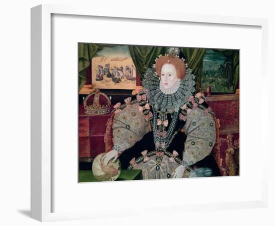 Elizabeth I, Armada Portrait, circa 1588-George Gower-Framed Giclee Print