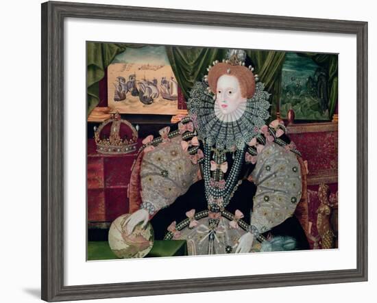 Elizabeth I, Armada Portrait, circa 1588-George Gower-Framed Giclee Print