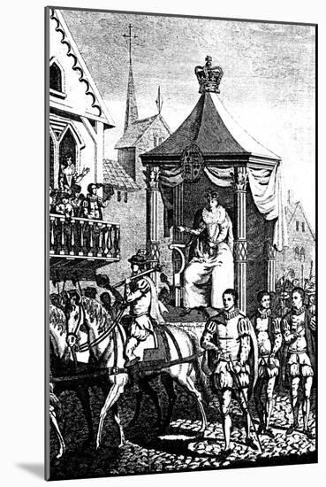 Elizabeth I on Her Way to Open the First Royal Exchange, London, 23 January 1571 (C168)-null-Mounted Giclee Print
