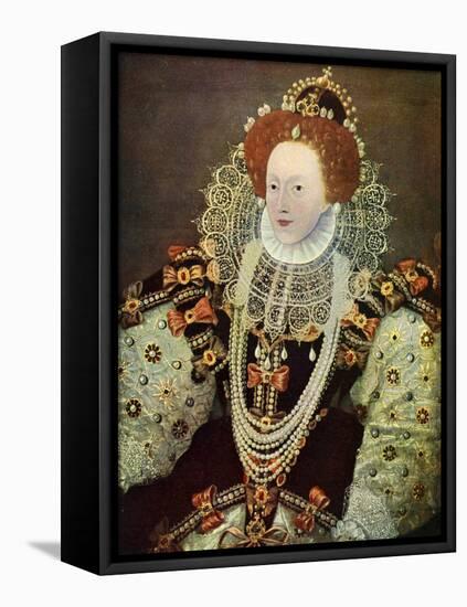 Elizabeth I, Queen of England and Ireland, C1588, (C1902-190)-George Gower-Framed Premier Image Canvas