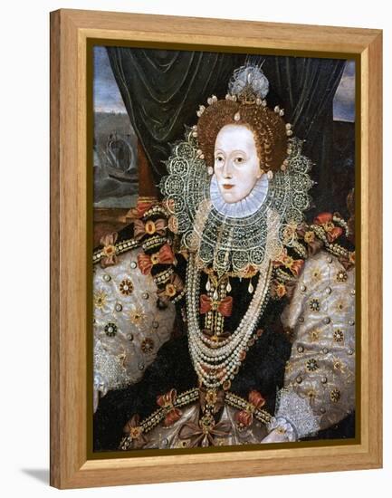 Elizabeth I, Queen of England and Ireland, C1588-George Gower-Framed Premier Image Canvas