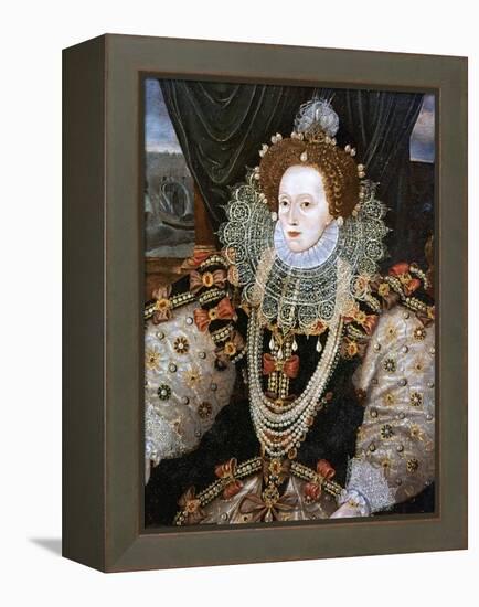 Elizabeth I, Queen of England and Ireland, C1588-George Gower-Framed Premier Image Canvas