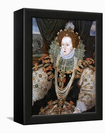 Elizabeth I, Queen of England and Ireland, C1588-George Gower-Framed Premier Image Canvas