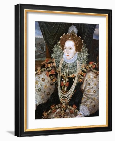 Elizabeth I, Queen of England and Ireland, C1588-George Gower-Framed Giclee Print