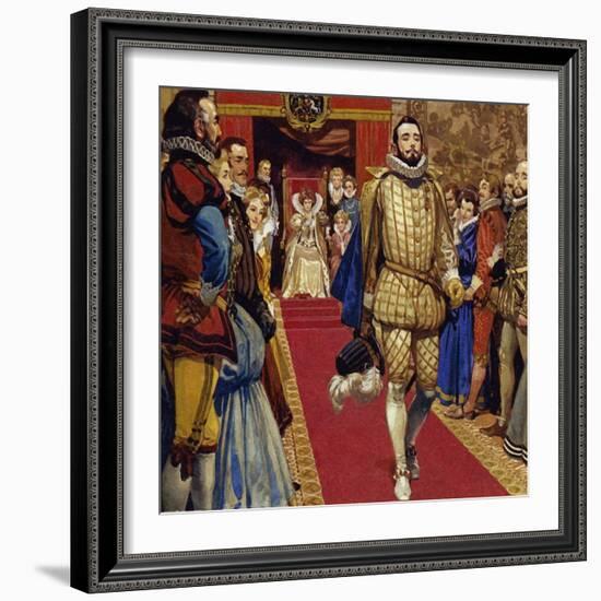 Elizabeth I Sentenced Him to Imprisonment for Secretly Marrying-Alberto Salinas-Framed Giclee Print