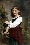 A Young Girl Holding a Basket of Grapes-Elizabeth Jane Gardner Bouguereau-Premier Image Canvas