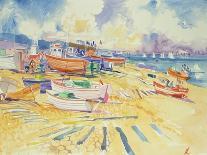 Fishing Boat Beach-Elizabeth Jane Lloyd-Framed Giclee Print