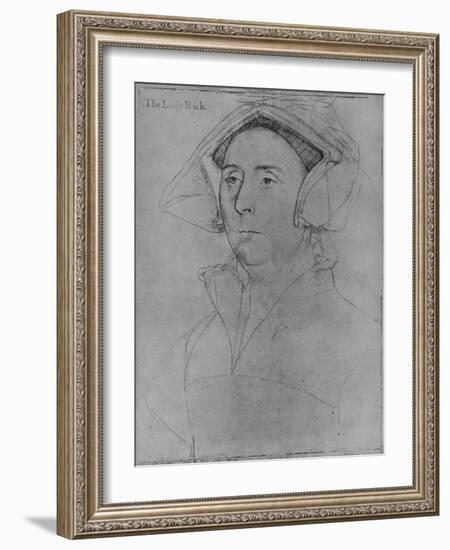 'Elizabeth, Lady Rich', c1532-1543 (1945)-Hans Holbein the Younger-Framed Giclee Print
