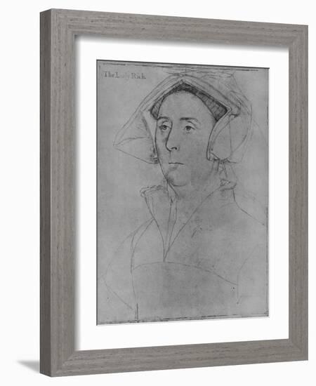 'Elizabeth, Lady Rich', c1532-1543 (1945)-Hans Holbein the Younger-Framed Giclee Print