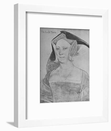 'Elizabeth, Lady Vaux', c1536 (1945)-Hans Holbein the Younger-Framed Giclee Print