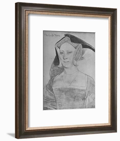 'Elizabeth, Lady Vaux', c1536 (1945)-Hans Holbein the Younger-Framed Giclee Print