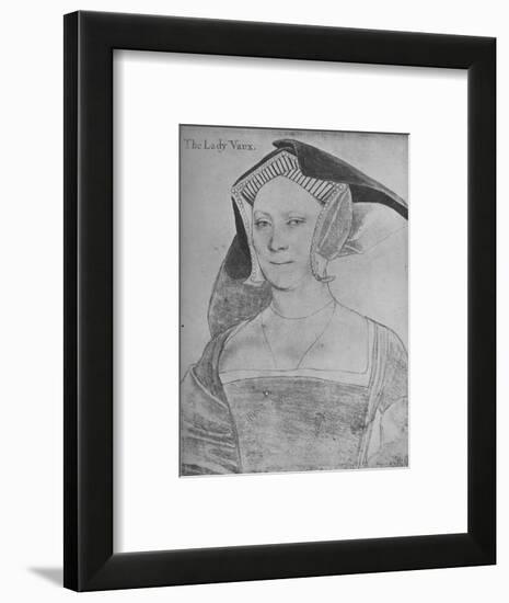 'Elizabeth, Lady Vaux', c1536 (1945)-Hans Holbein the Younger-Framed Giclee Print