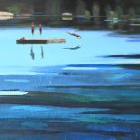 A Rabbit Lake Summer, 2023 (Oil on Canvas)-Elizabeth Lennie-Framed Giclee Print