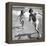 Elizabeth Liz Taylor and Roddy Mcdowall Playing on the Beach 1948-null-Framed Stretched Canvas