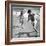 Elizabeth Liz Taylor and Roddy Mcdowall Playing on the Beach 1948-null-Framed Photo