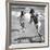 Elizabeth Liz Taylor and Roddy Mcdowall Playing on the Beach 1948-null-Framed Photo