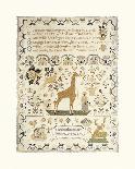 Sampler with Giraffe-Elizabeth Mastern-Premium Giclee Print