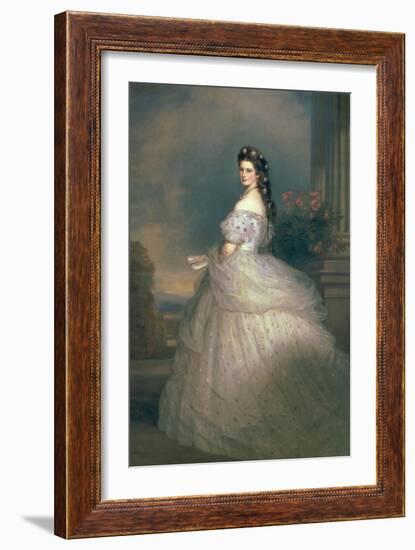 Elizabeth of Bavaria (1837-98), Empress of Austria, Wife of Emperor Franz Joseph (1830-1916)-Franz Xaver Winterhalter-Framed Giclee Print