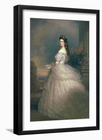 Elizabeth of Bavaria (1837-98), Empress of Austria, Wife of Emperor Franz Joseph (1830-1916)-Franz Xaver Winterhalter-Framed Giclee Print