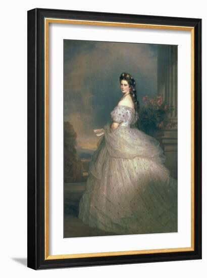 Elizabeth of Bavaria (1837-98), Empress of Austria, Wife of Emperor Franz Joseph (1830-1916)-Franz Xaver Winterhalter-Framed Giclee Print