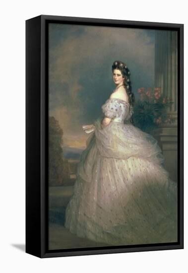 Elizabeth of Bavaria (1837-98), Empress of Austria, Wife of Emperor Franz Joseph (1830-1916)-Franz Xaver Winterhalter-Framed Premier Image Canvas