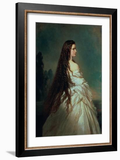 Elizabeth of Bavaria (1837-98), Wife of Emperor Franz Joseph I of Austria (1830-1916)-Franz Xaver Winterhalter-Framed Giclee Print