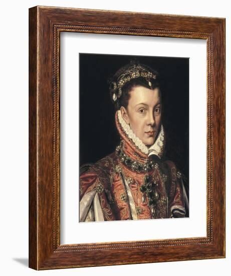 Elizabeth of Valois-Alonso Sanchez Coello-Framed Art Print