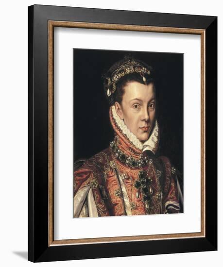 Elizabeth of Valois-Alonso Sanchez Coello-Framed Art Print