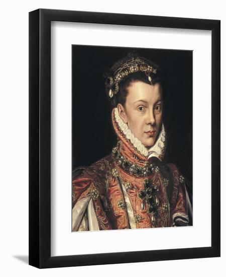 Elizabeth of Valois-Alonso Sanchez Coello-Framed Art Print