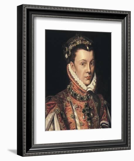 Elizabeth of Valois-Alonso Sanchez Coello-Framed Art Print