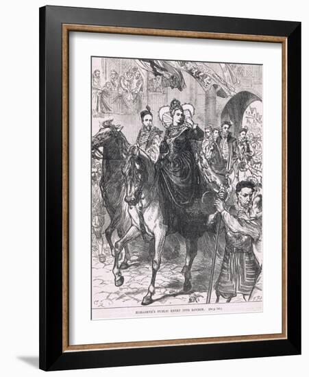 Elizabeth's Public Entry into London 1559-Charles Ricketts-Framed Giclee Print