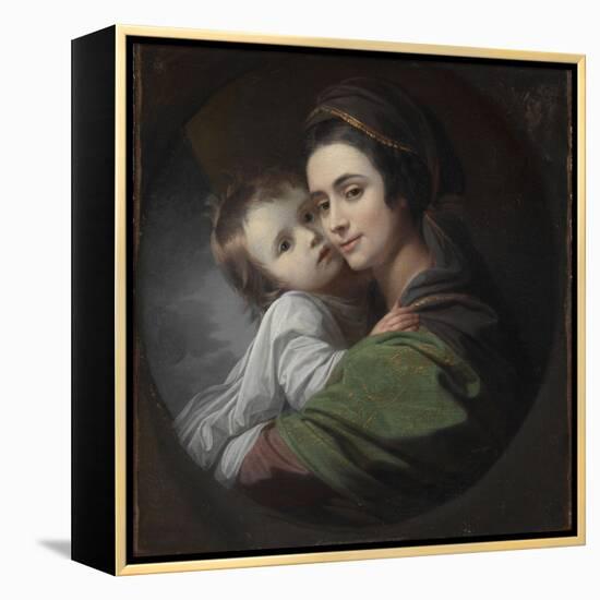 Elizabeth Shewell West and Her Son, Raphael, C.1770 (Oil on Canvas)-Benjamin West-Framed Premier Image Canvas