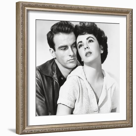 Elizabeth Taylor, Montgomery Clift, "A Place In the Sun" Directed by George Stevens-null-Framed Photographic Print
