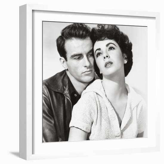 Elizabeth Taylor, Montgomery Clift, "A Place In the Sun" Directed by George Stevens-null-Framed Photographic Print