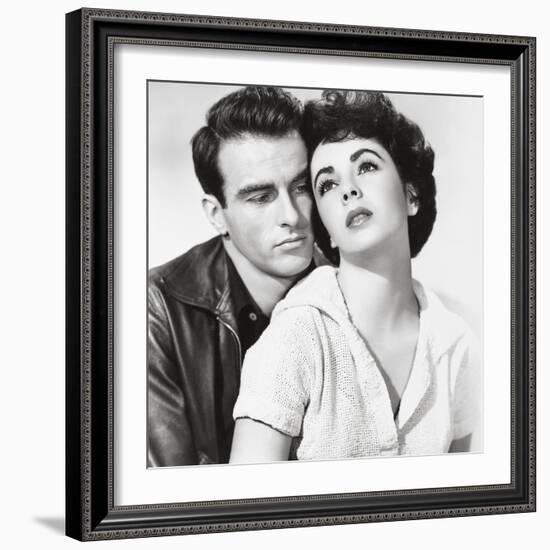 Elizabeth Taylor, Montgomery Clift, "A Place In the Sun" Directed by George Stevens-null-Framed Photographic Print