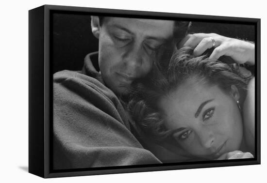 Elizabeth Taylor with husband Eddie Fisher, c.1960-Toni Frissell-Framed Premier Image Canvas