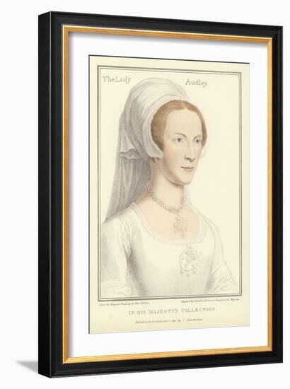 Elizabeth, the Lady Audley-Hans Holbein the Younger-Framed Giclee Print