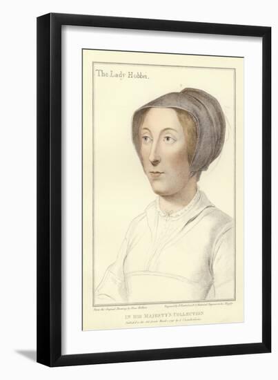 Elizabeth, the Lady Hobby-Hans Holbein the Younger-Framed Giclee Print
