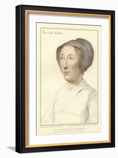 Elizabeth, the Lady Hobby-Hans Holbein the Younger-Framed Giclee Print