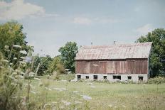 Late Summer Barn I Crop-Elizabeth Urquhart-Framed Stretched Canvas