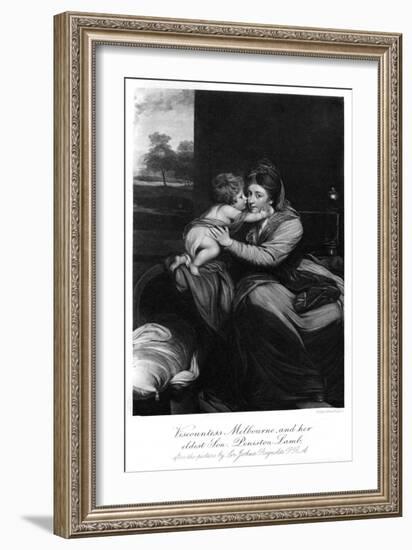 Elizabeth Vs. Melbourne-Sir Joshua Reynolds-Framed Art Print